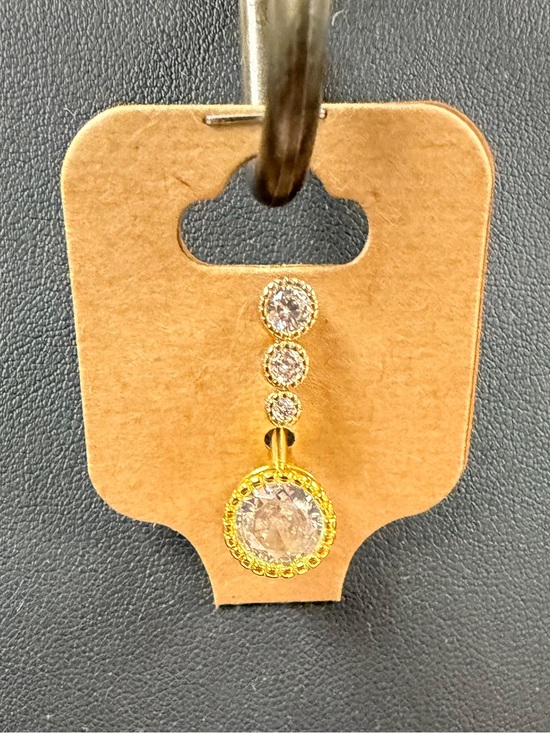 Authentic Digs Boutique Jewelry - 🍀3/$30 Gold-Tone Clear Crystal Drop Belly Button Ring